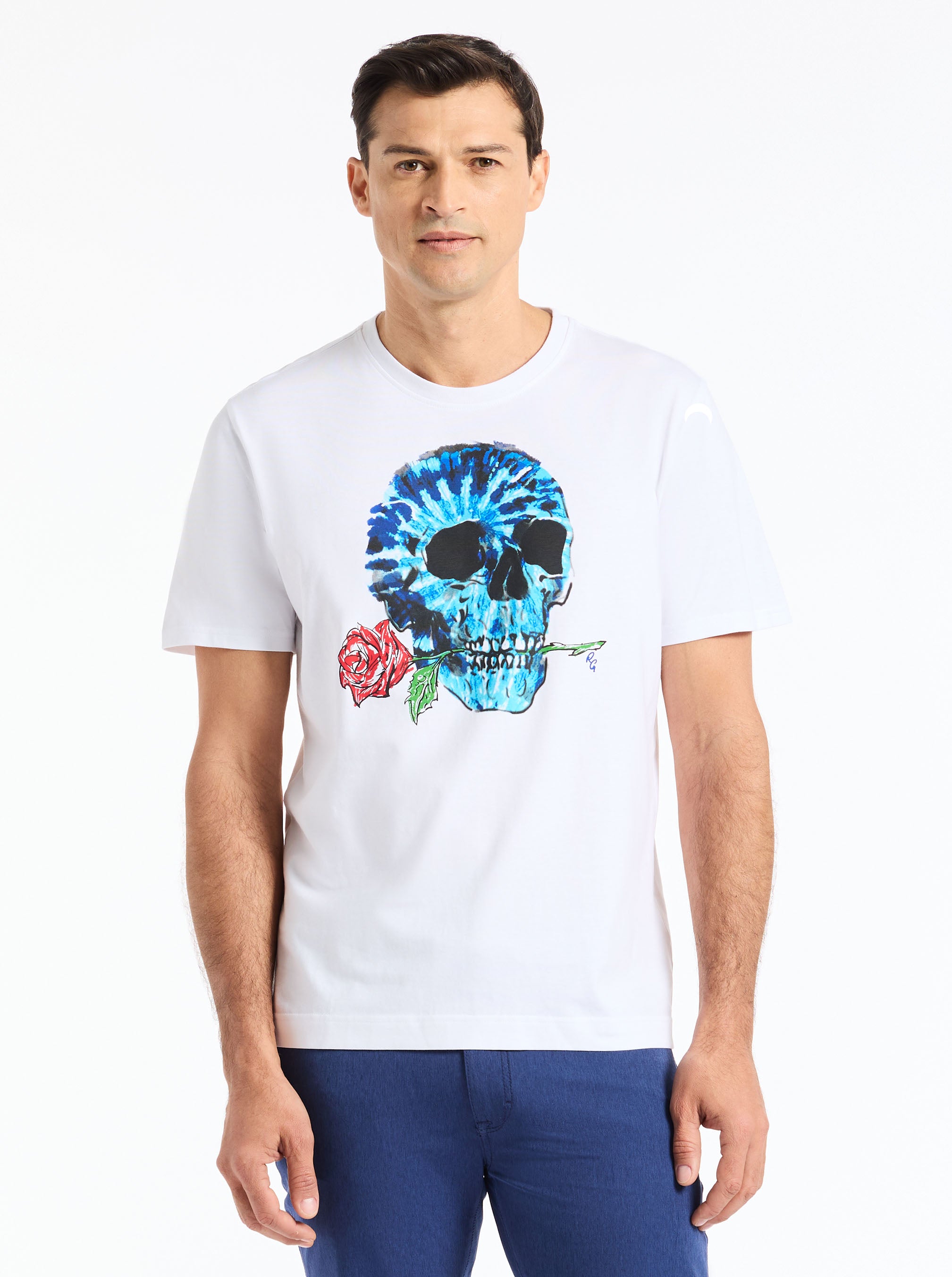 TIE DYE SKULL SHORT SLEEVE T-SHIRT