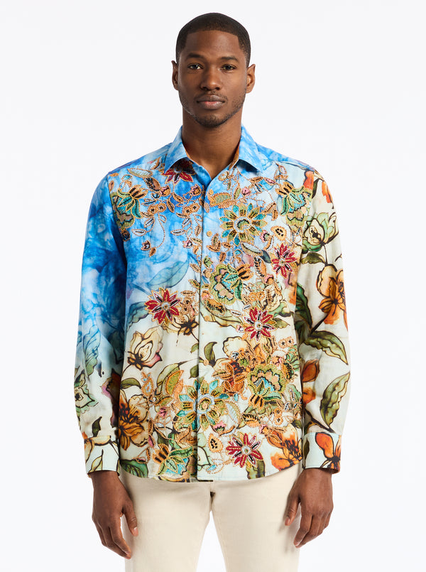 LIMITED EDITION WANDERINBLOSSOM LONG SLEEVE BUTTON DOWN SHIRT