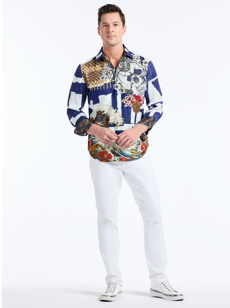 LIMITED EDITION SHAFIK'S LONG SLEEVE BUTTON DOWN SHIRT