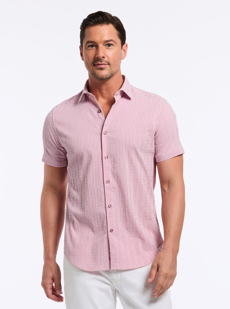 FORNILLO SHORT SLEEVE BUTTON DOWN SHIRT