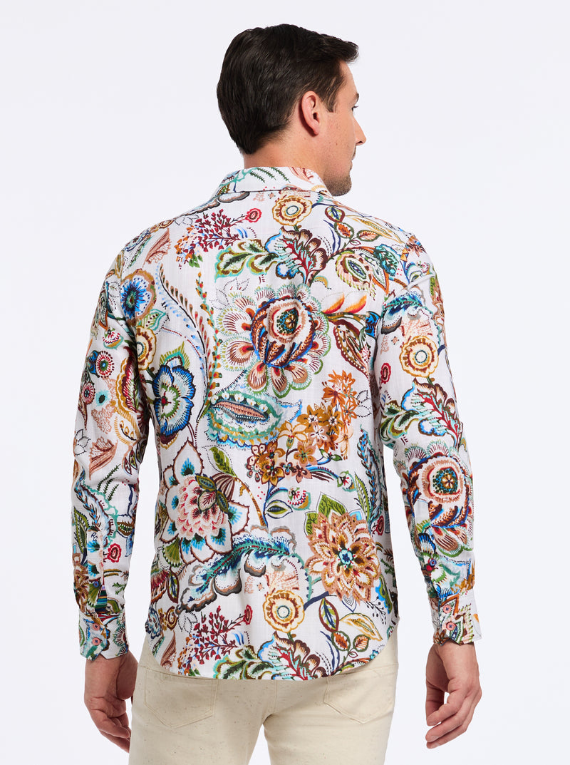 PALAWAN LONG SLEEVE BUTTON DOWN SHIRT