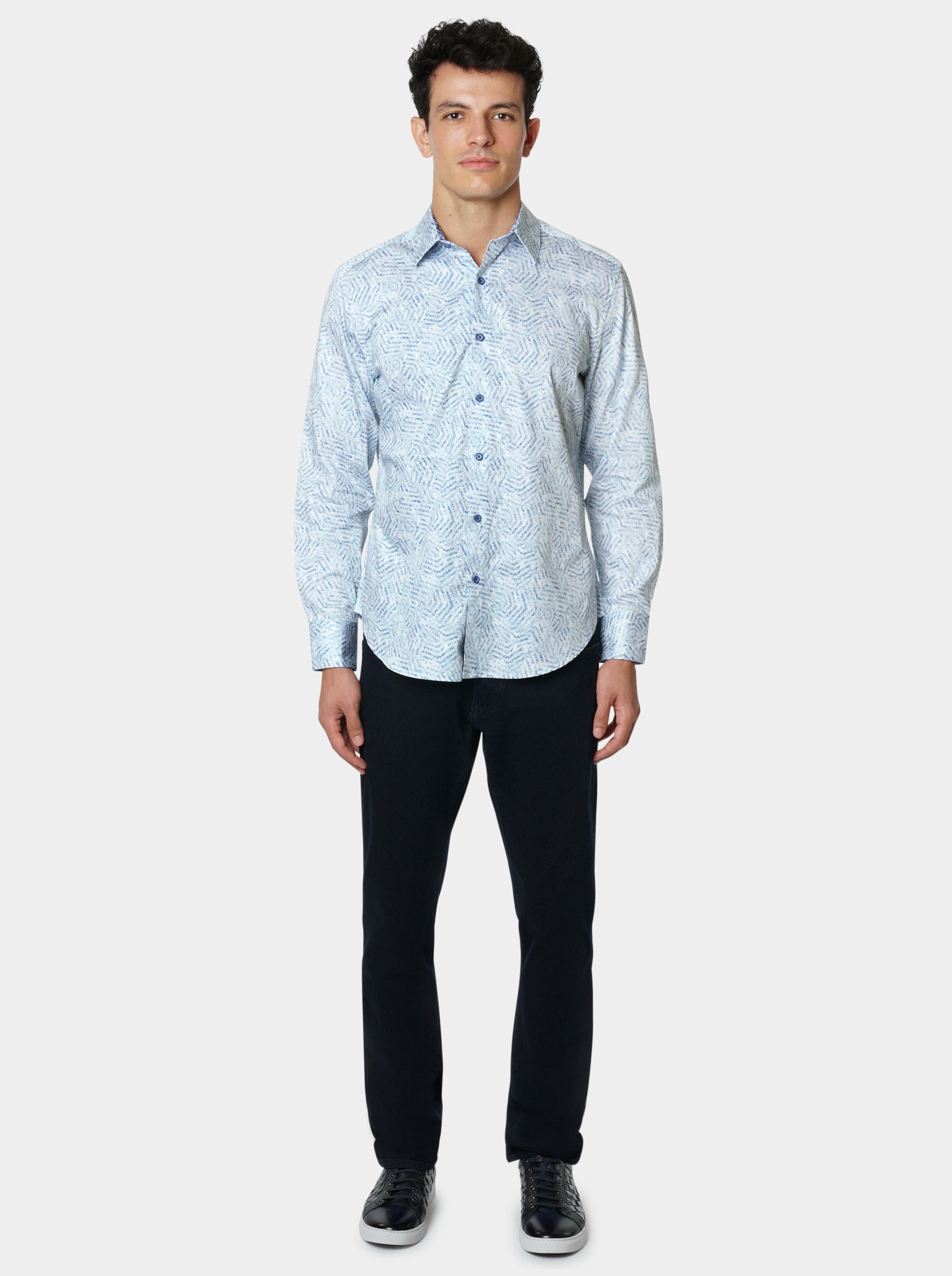 BELVINS LONG SLEEVE BUTTON DOWN SHIRT