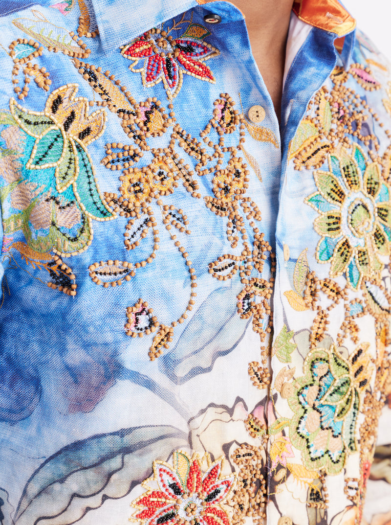 LIMITED EDITION WANDERINBLOSSOM LONG SLEEVE BUTTON DOWN SHIRT