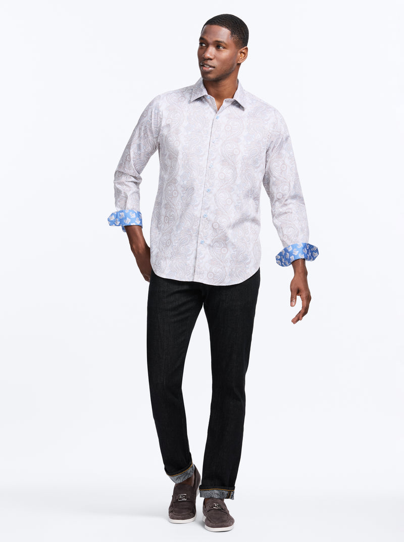 AUBERRY LONG SLEEVE BUTTON DOWN SHIRT