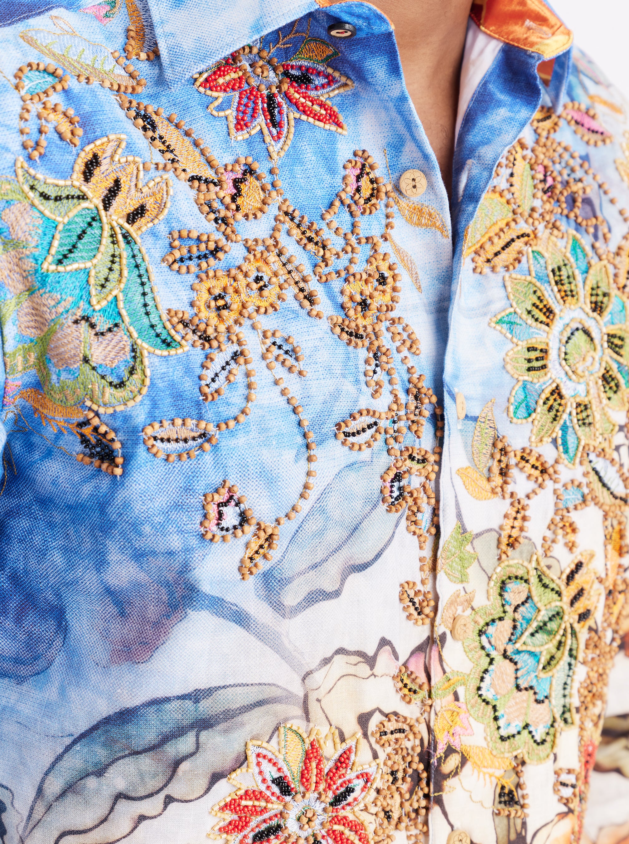 LIMITED EDITION WANDERINBLOSSOM LONG SLEEVE BUTTON DOWN SHIRT TALL