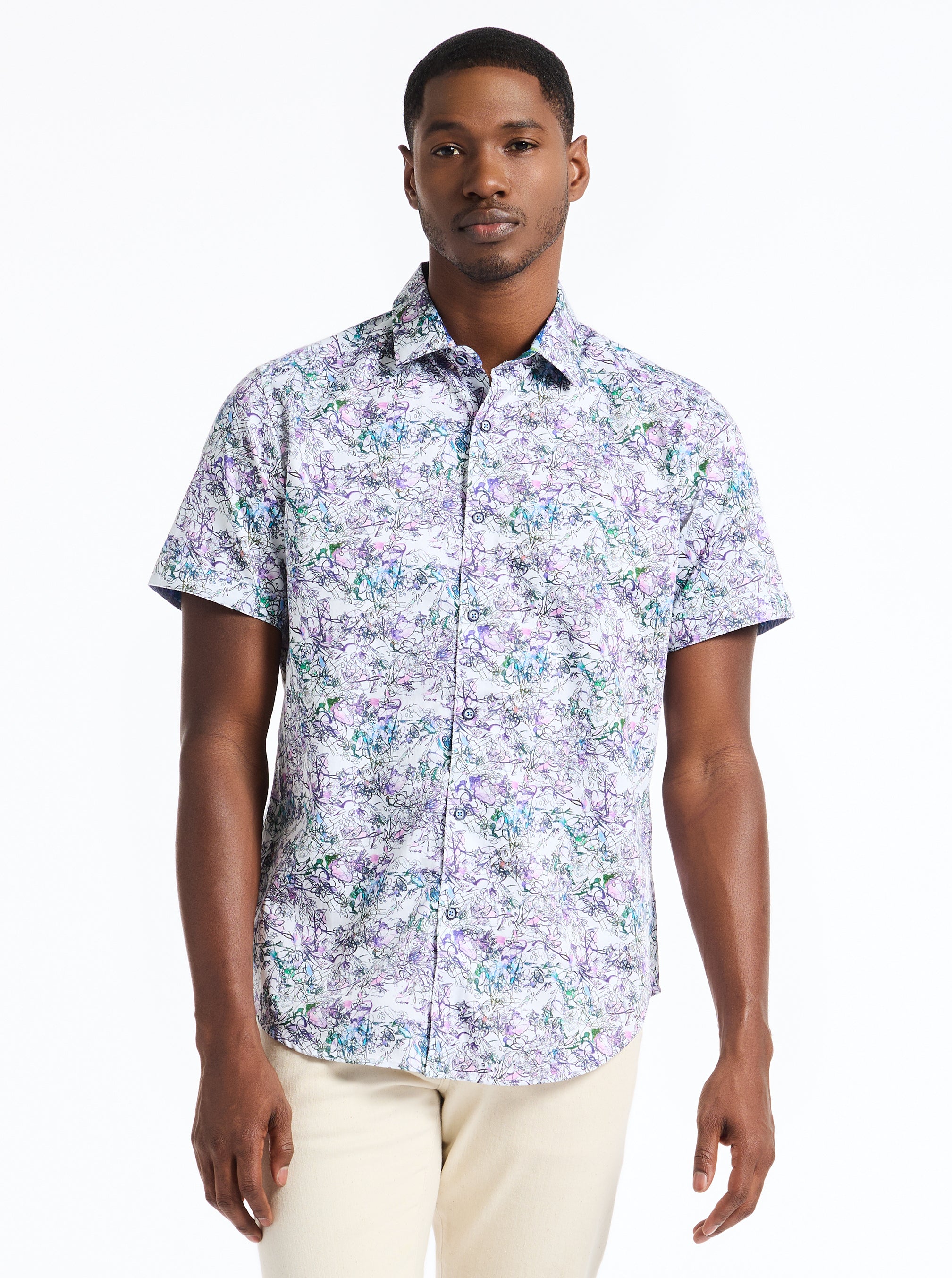 CRAWFORD SHORT SLEEVE BUTTON DOWN SHIRT