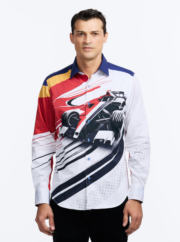 IN THE LEAD LONG SLEEVE BUTTON DOWN SHIRT