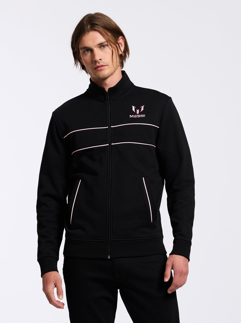 トップス Agnes b Homme Jersey Track Jacket Classic men's long-sleeved zipped jacket with 