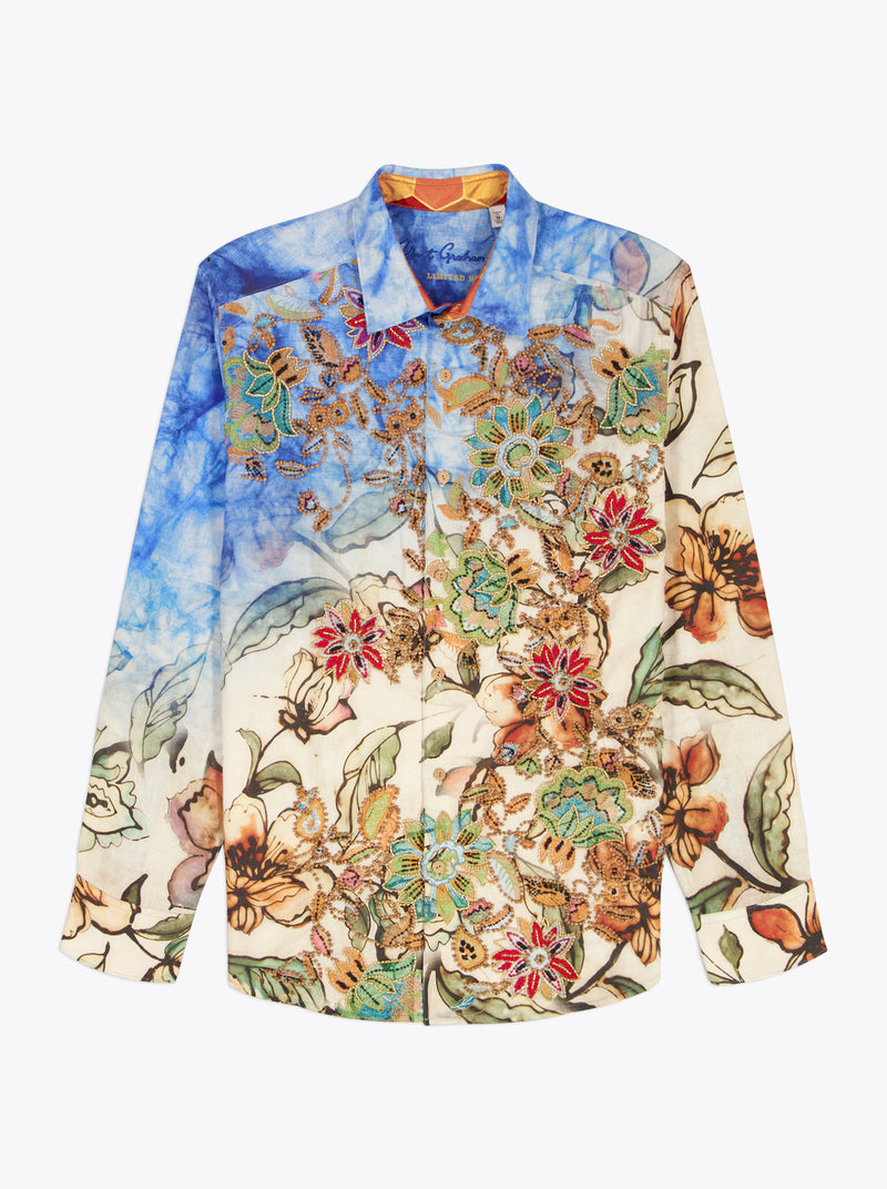 LIMITED EDITION WANDERINBLOSSOM LONG SLEEVE BUTTON DOWN SHIRT TALL