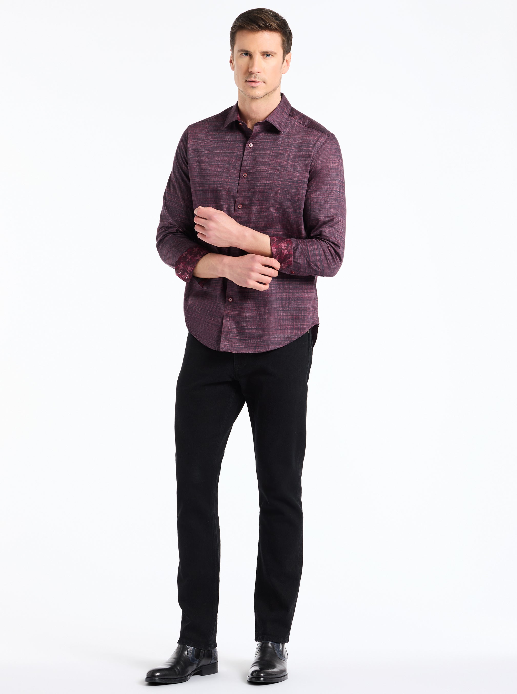 ROTH LONG SLEEVE BUTTON DOWN SHIRT