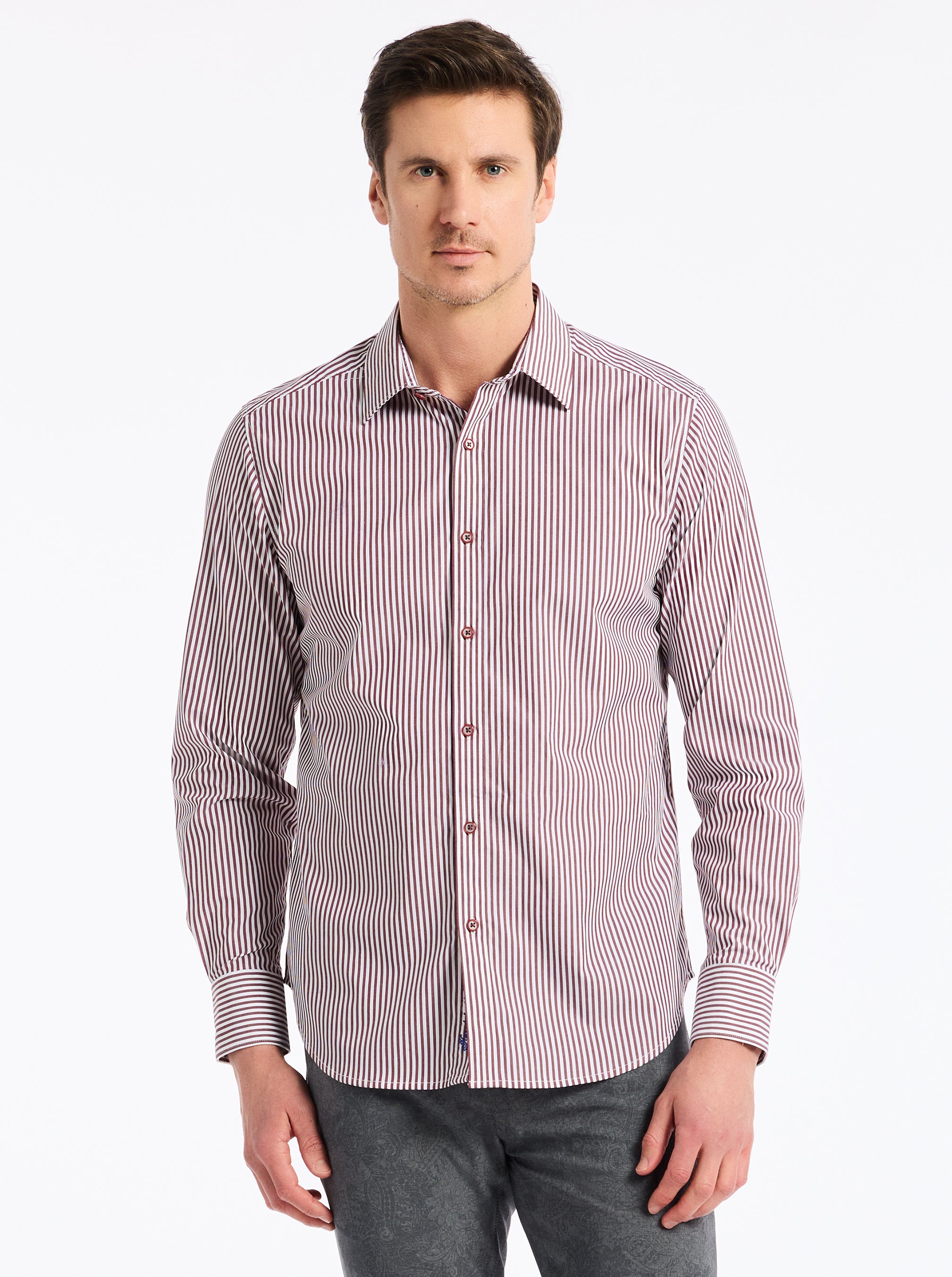 GREENWICH LONG SLEEVE BUTTON DOWN SHIRT