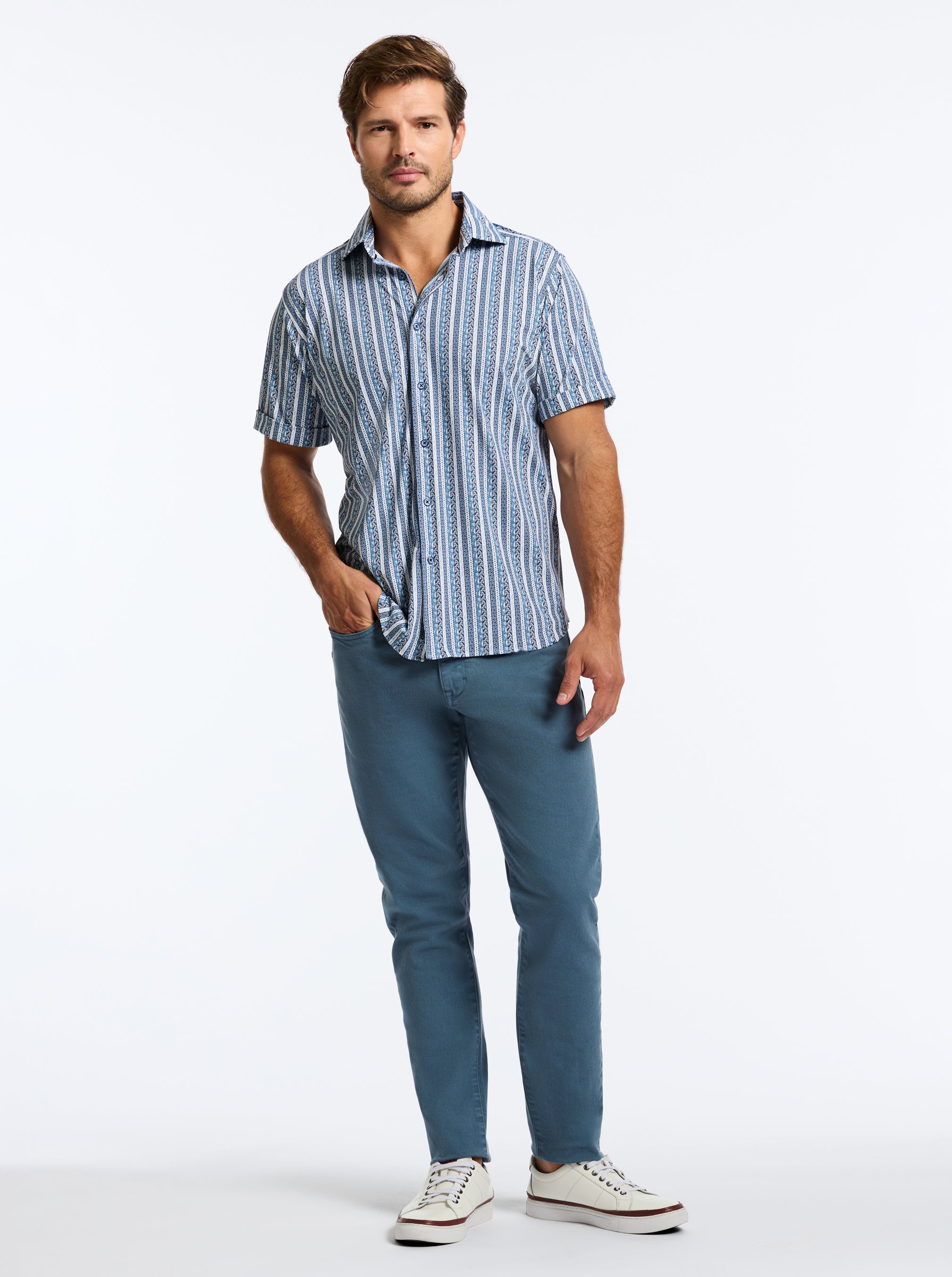 IONIAN SHORT SLEEVE BUTTON DOWN SHIRT