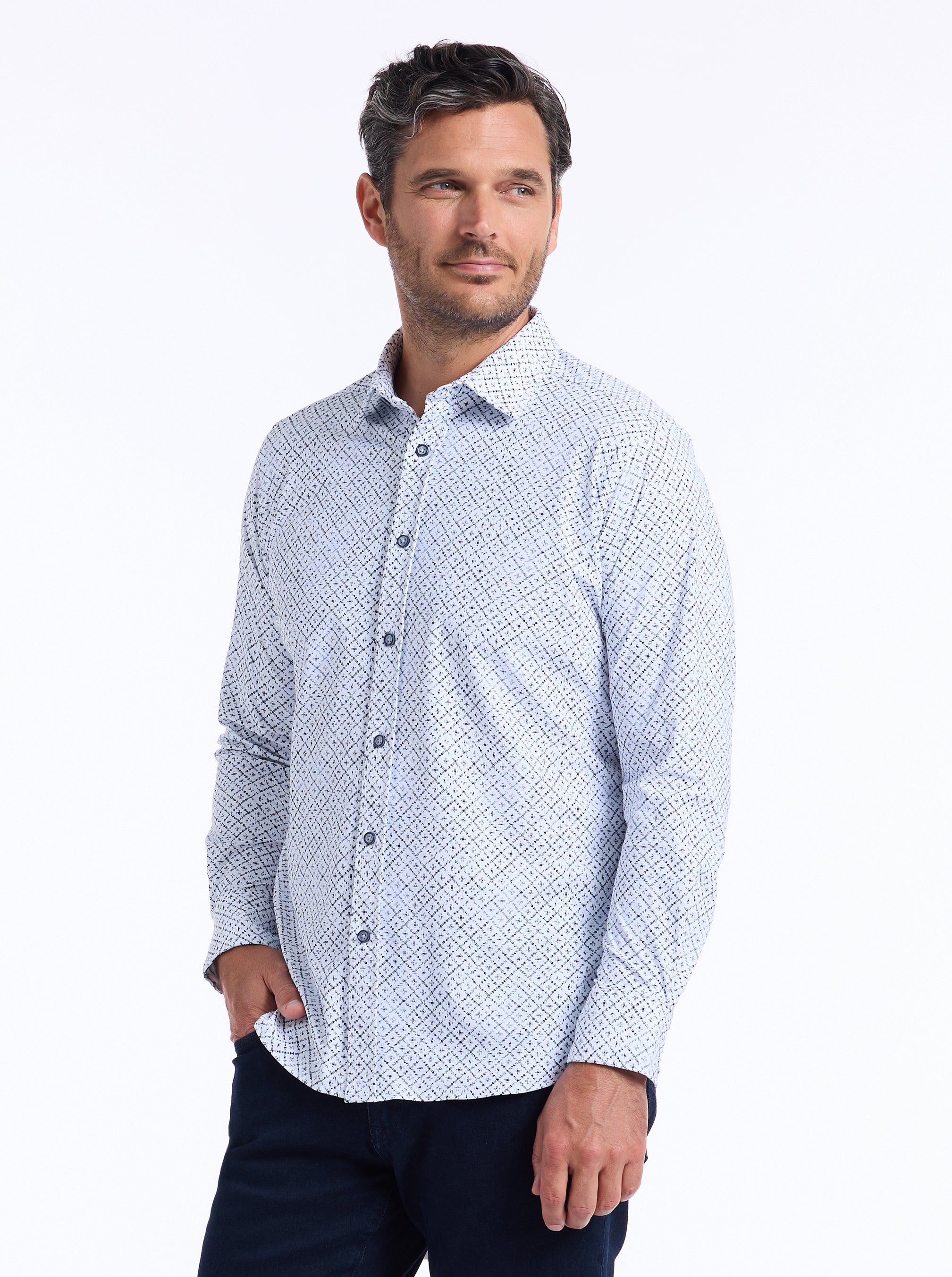 MONTAGU LONG SLEEVE BUTTON DOWN SHIRT