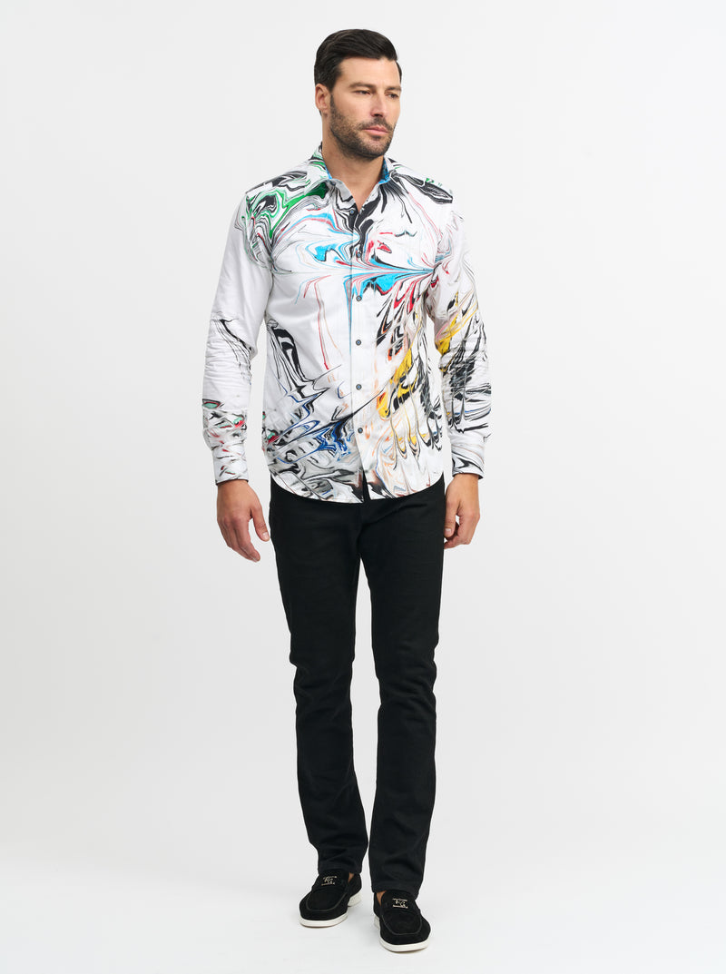 PEYOTE LONG SLEEVE BUTTON DOWN SHIRT