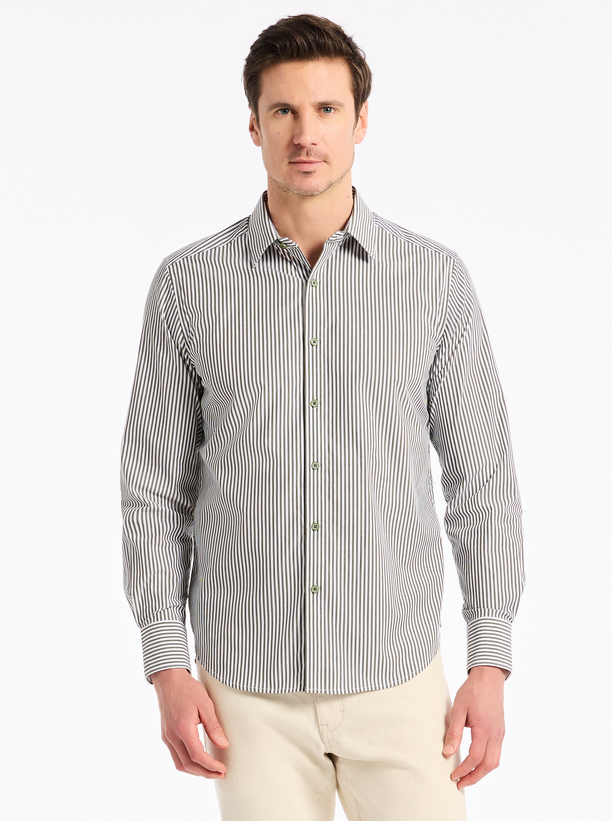 GREENWICH LONG SLEEVE BUTTON DOWN SHIRT