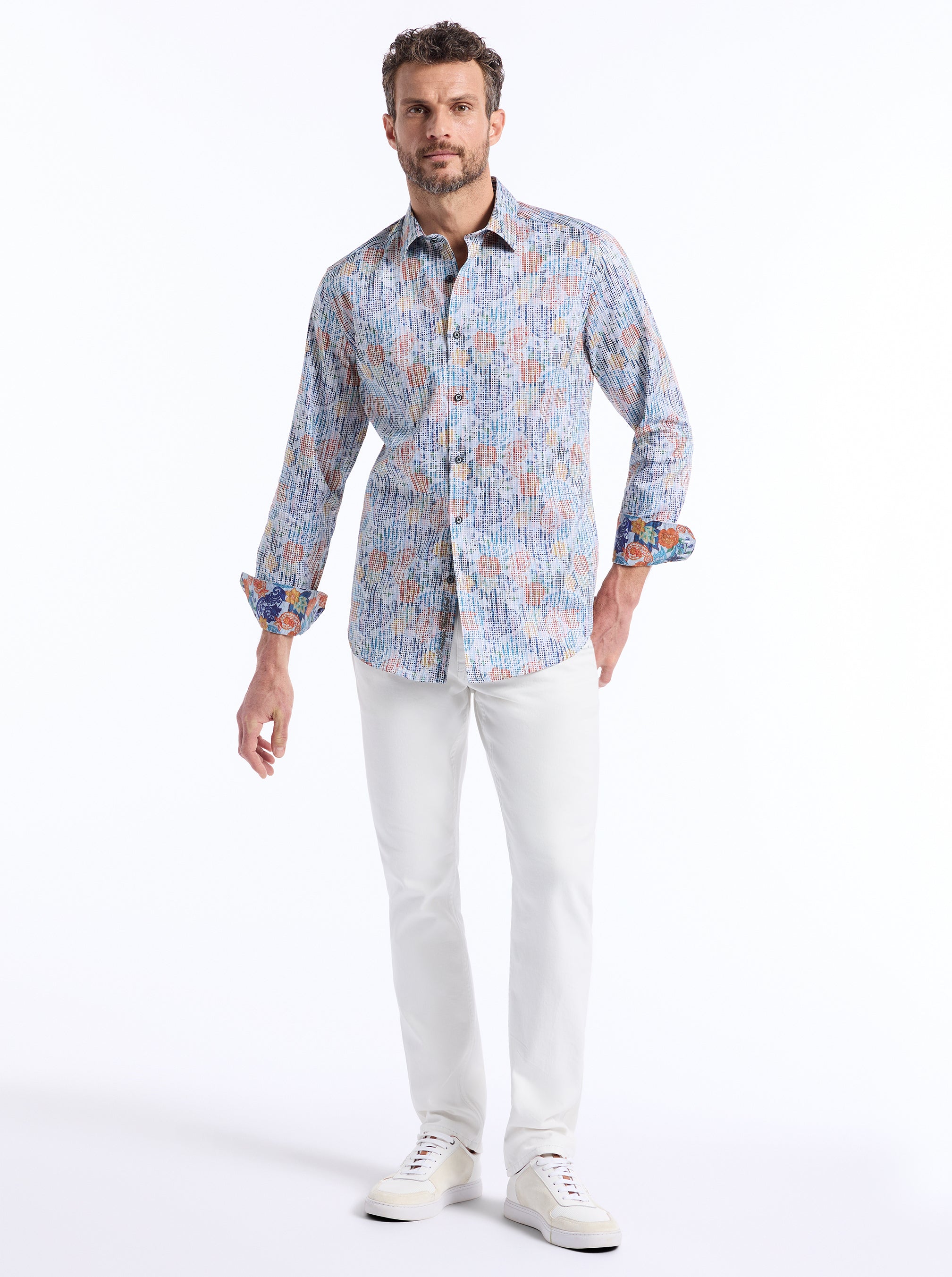 DAFEN LONG SLEEVE BUTTON DOWN SHIRT