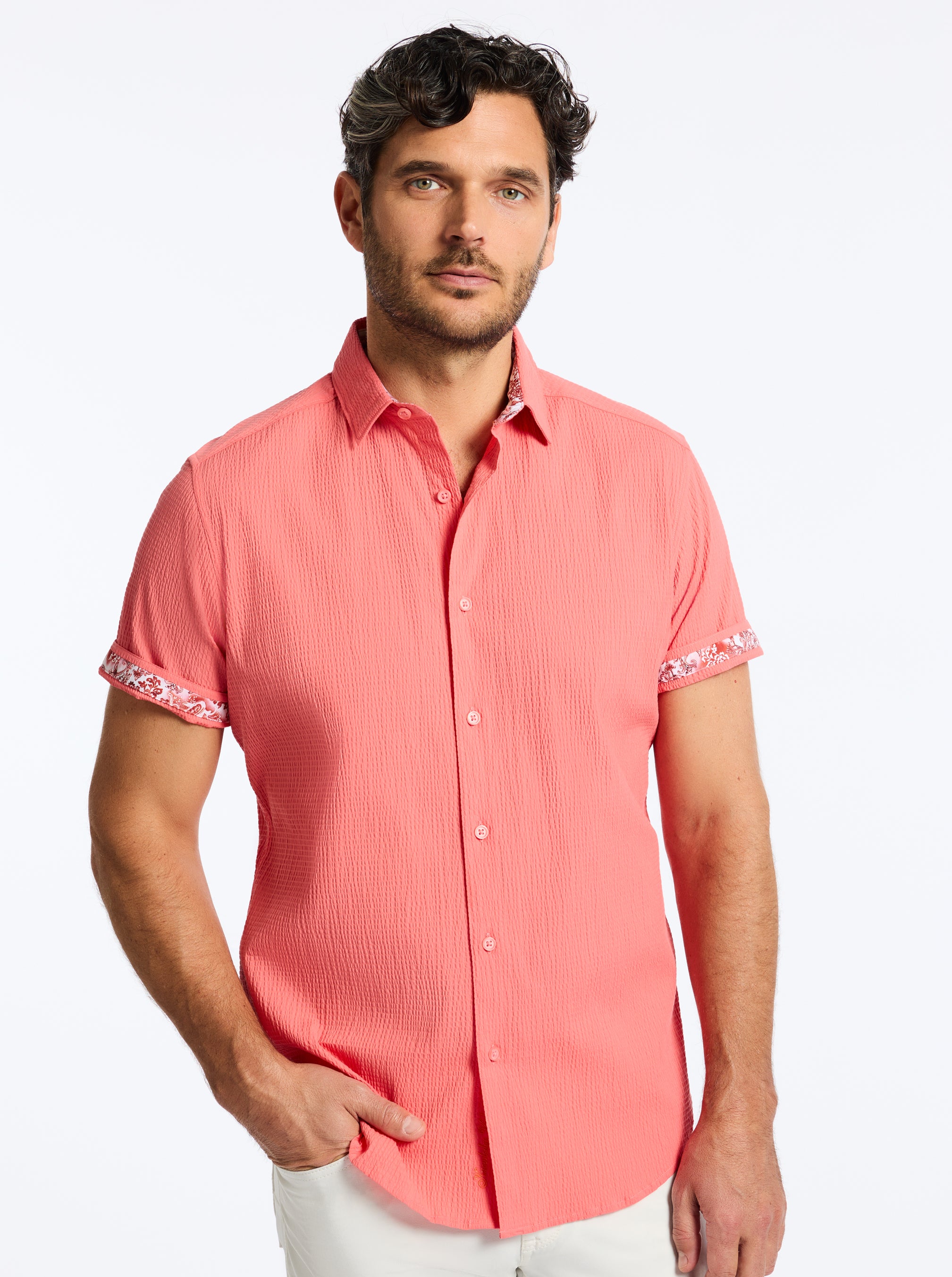 THRESHER SHORT SLEEVE BUTTON DOWN SHIRT