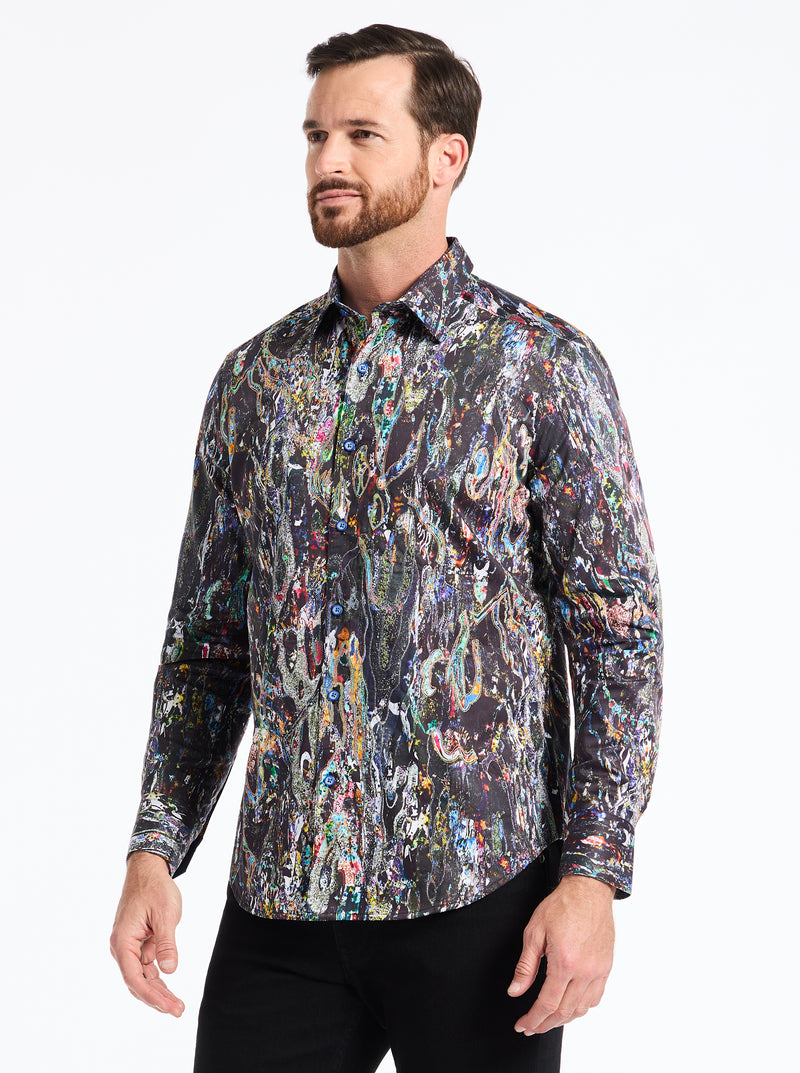 EXOSPHERE LONG SLEEVE BUTTON DOWN SHIRT