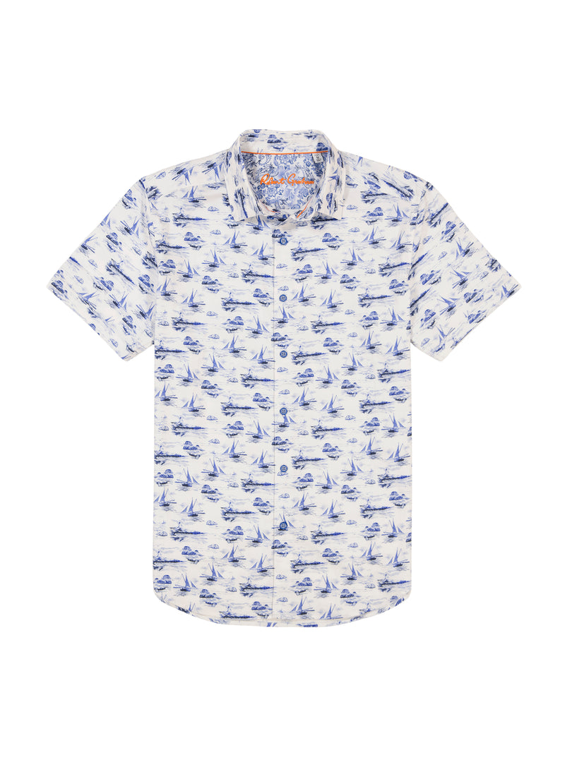 ALBORAN SHORT SLEEVE BUTTON DOWN SHIRT