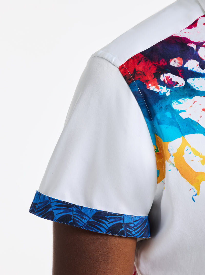 THREE-SIXTY SHORT SLEEVE BUTTON DOWN SHIRT