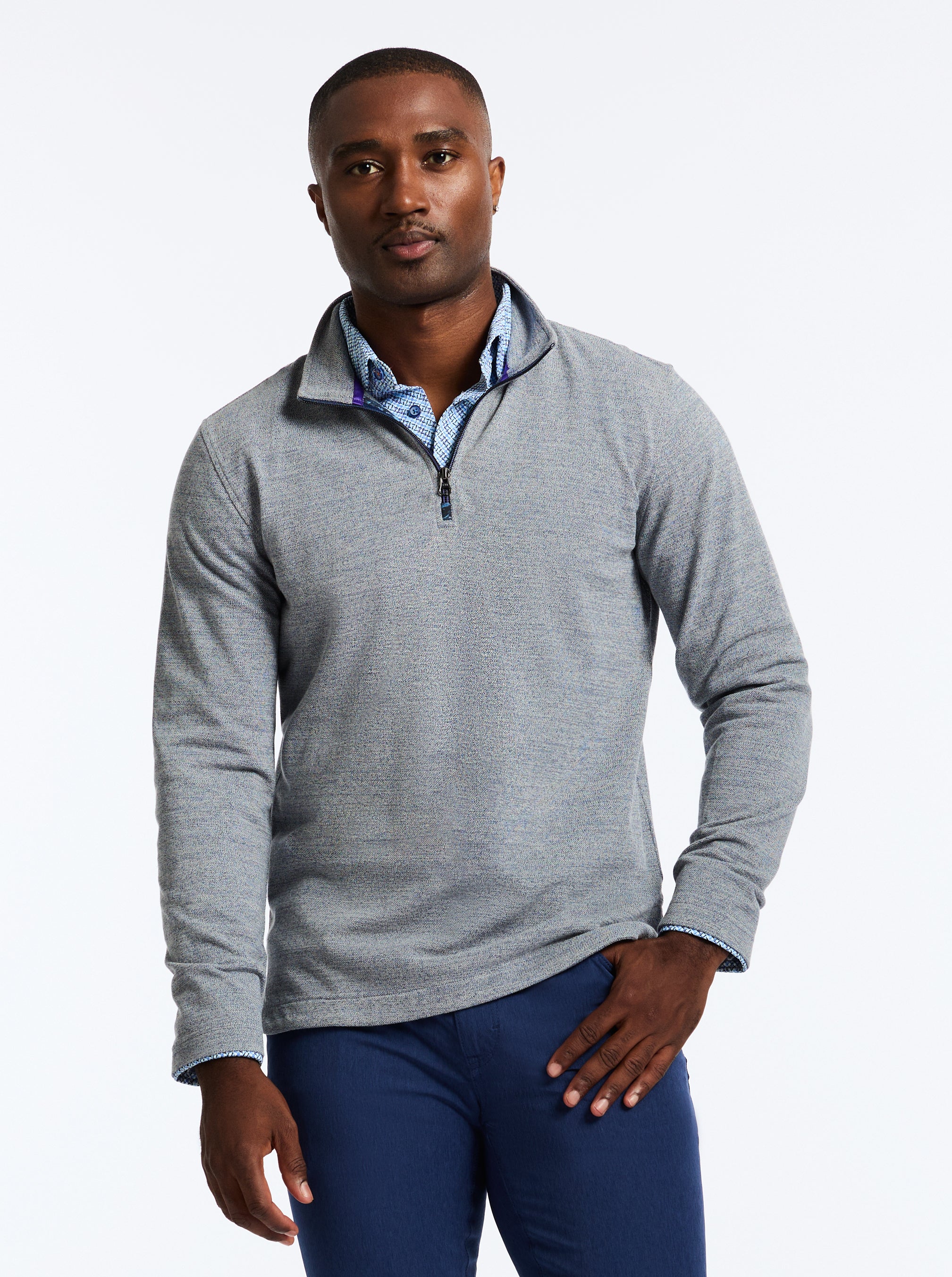 HOBSON LONG SLEEVE KNIT SHIRT