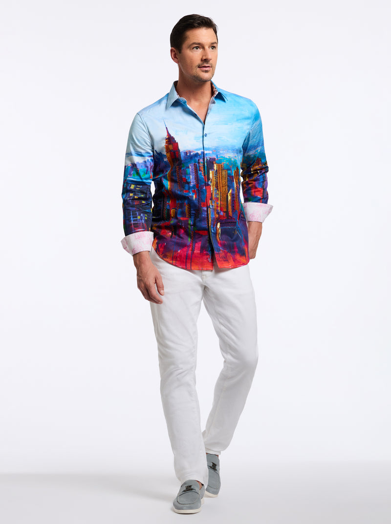 EMPIRE LONG SLEEVE BUTTON DOWN SHIRT