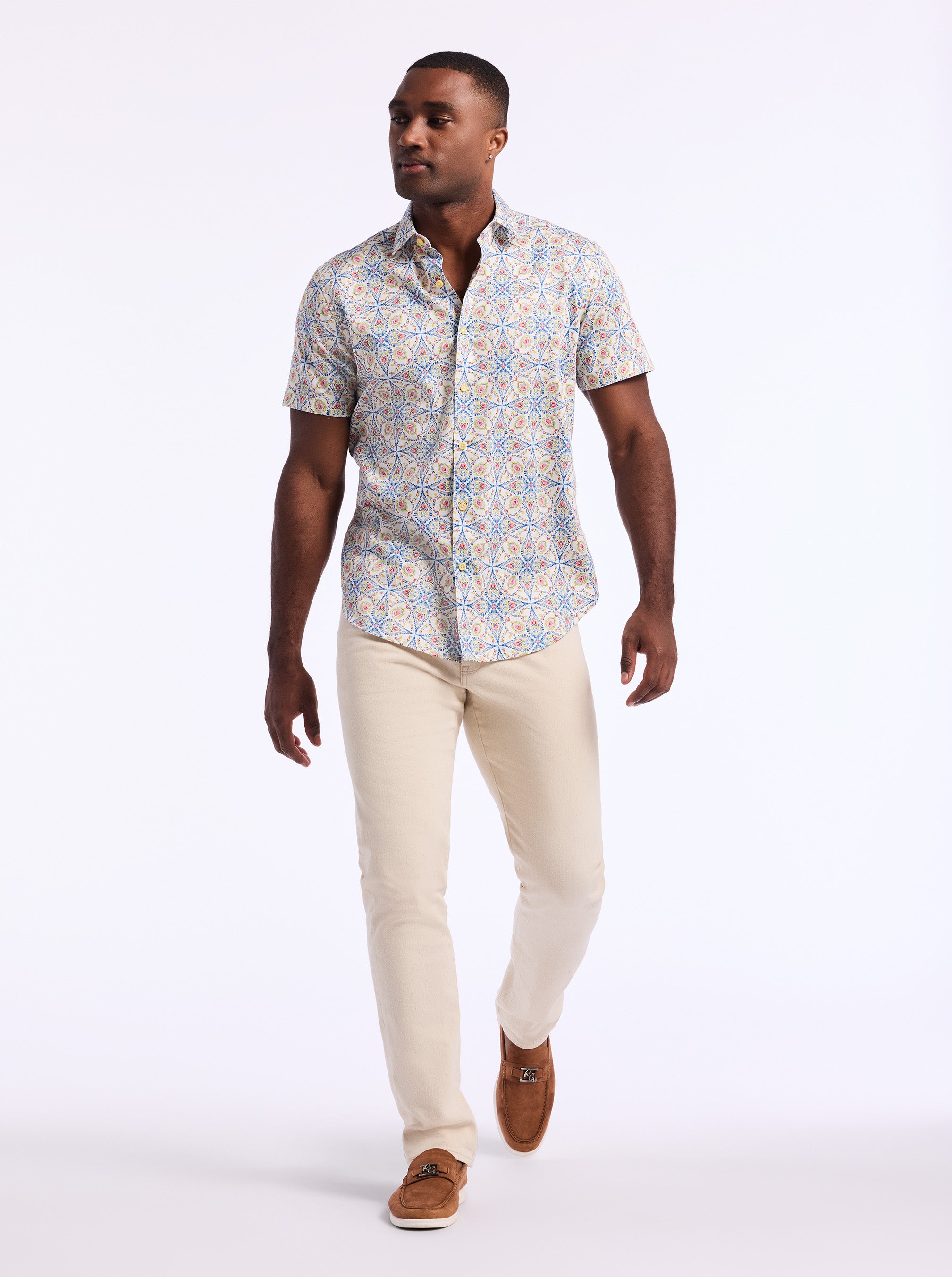 HOLMES SHORT SLEEVE BUTTON DOWN SHIRT