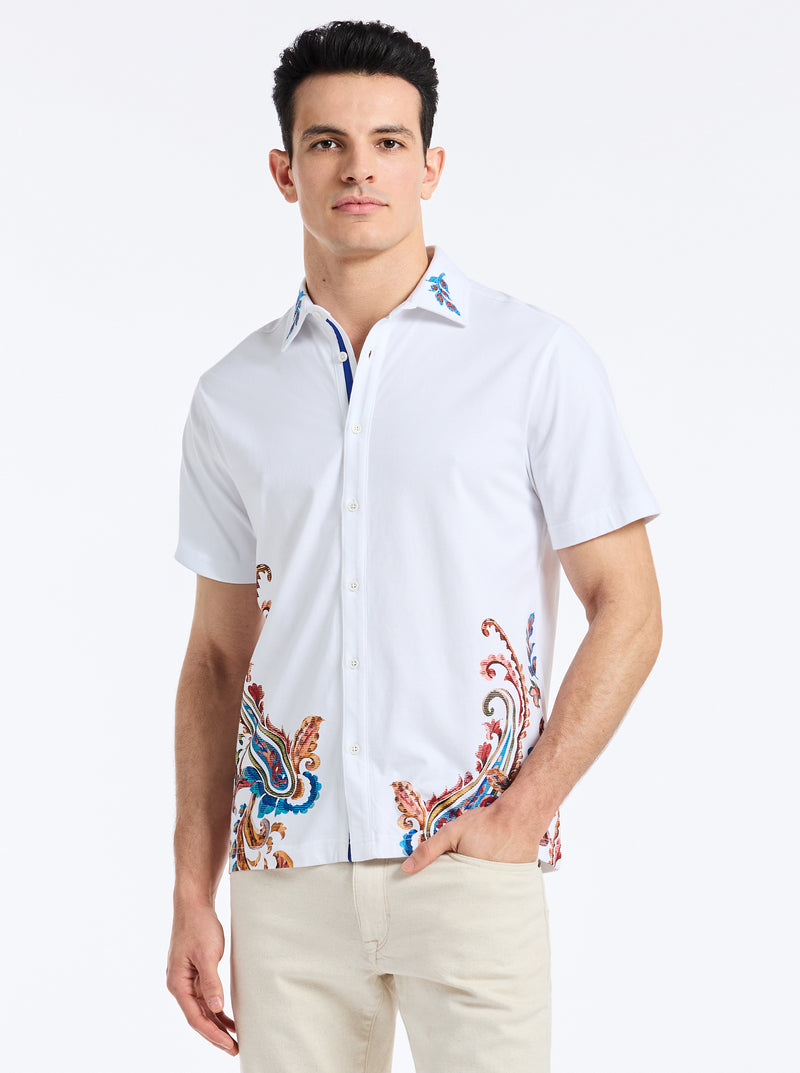 FICANO SHORT SLEEVE BUTTON DOWN SHIRT