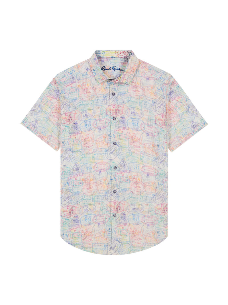 PASSPORT SHORT SLEEVE BUTTON DOWN SHIRT TALL