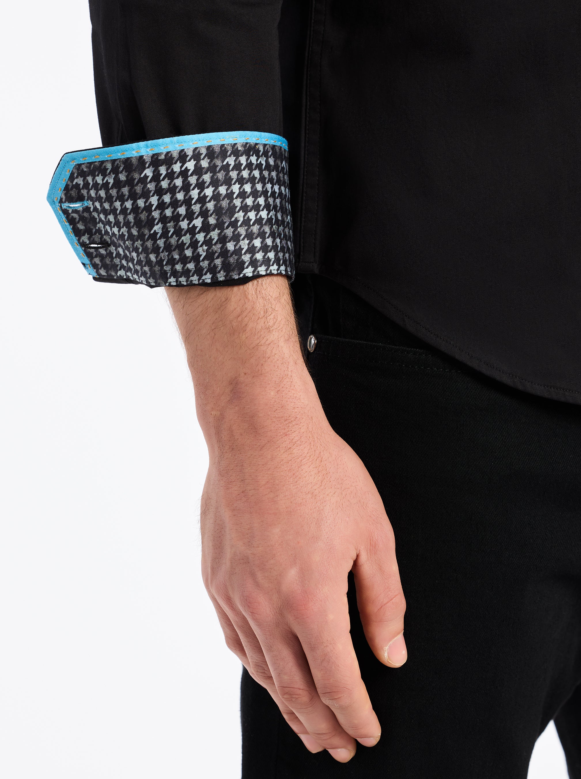 RIDE THE LINE LONG SLEEVE BUTTON DOWN SHIRT