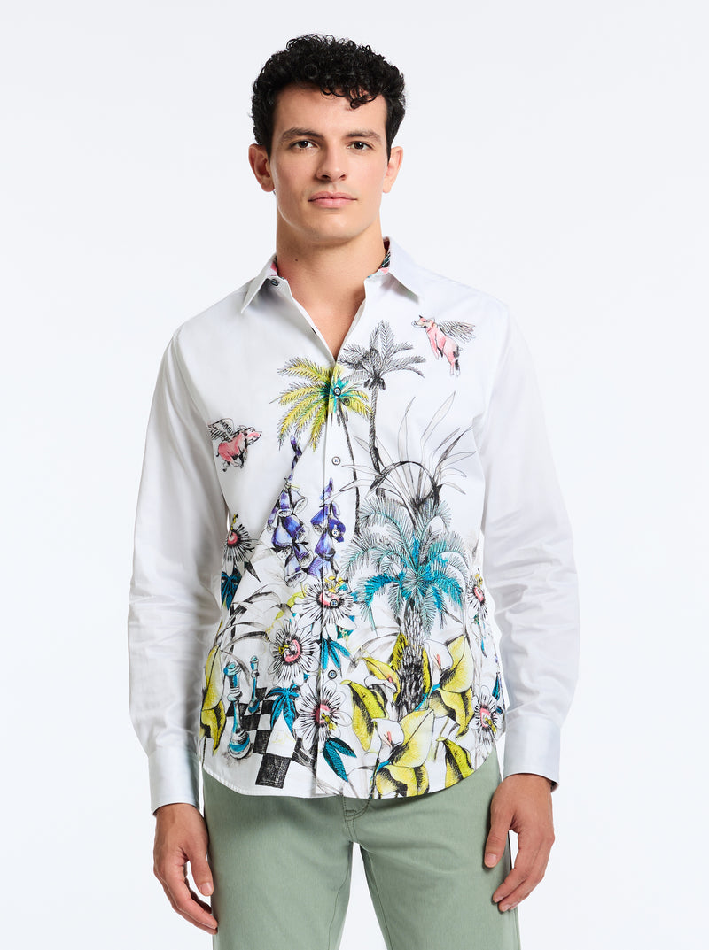 WHEN PIGS FLY LONG SLEEVE BUTTON DOWN SHIRT TALL