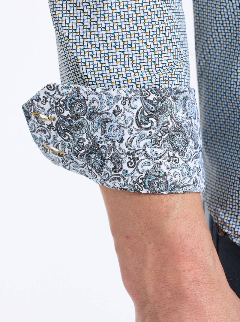 CAVEDA LONG SLEEVE BUTTON DOWN SHIRT