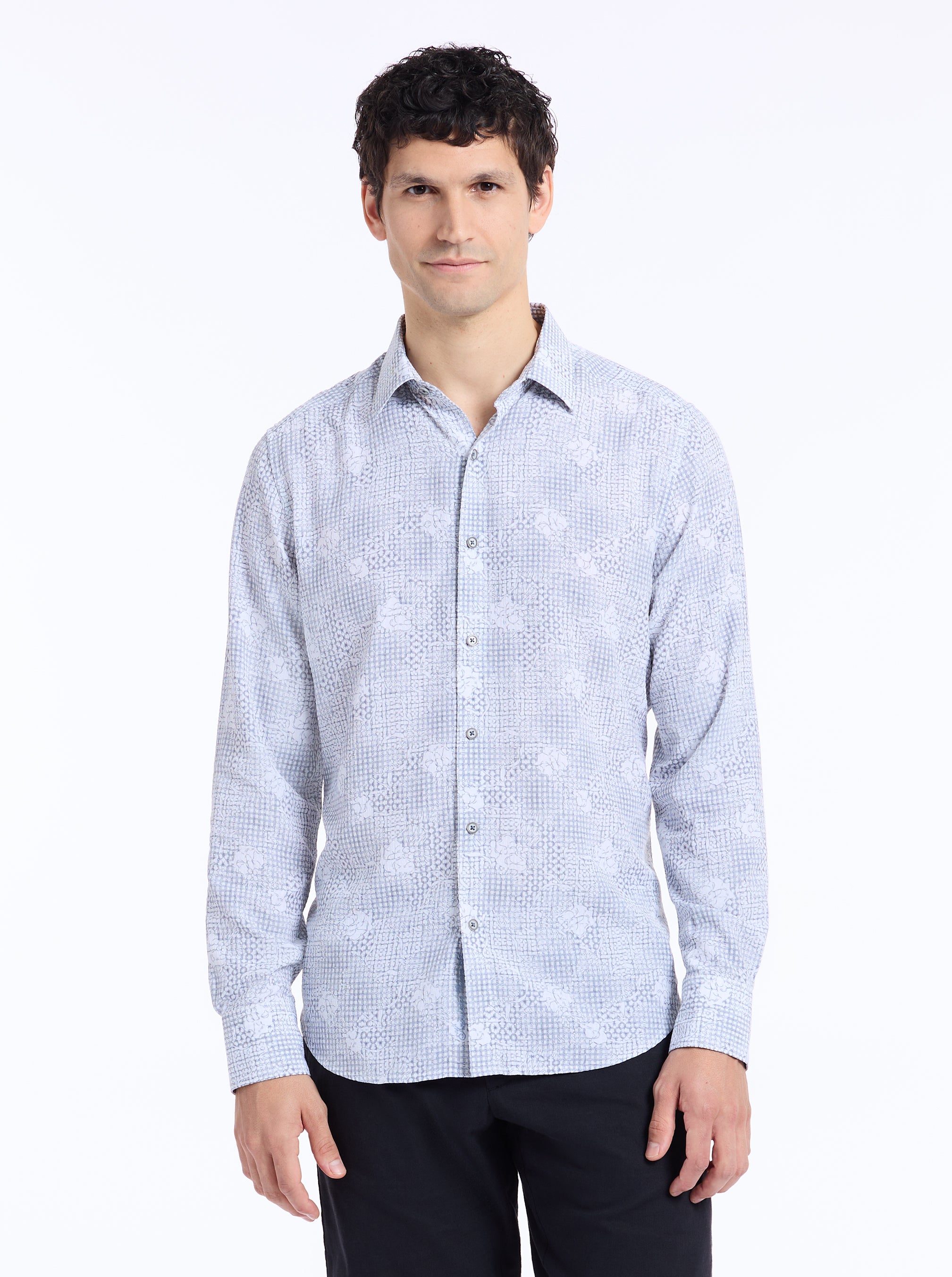 NORFOLK LONG SLEEVE BUTTON DOWN SHIRT