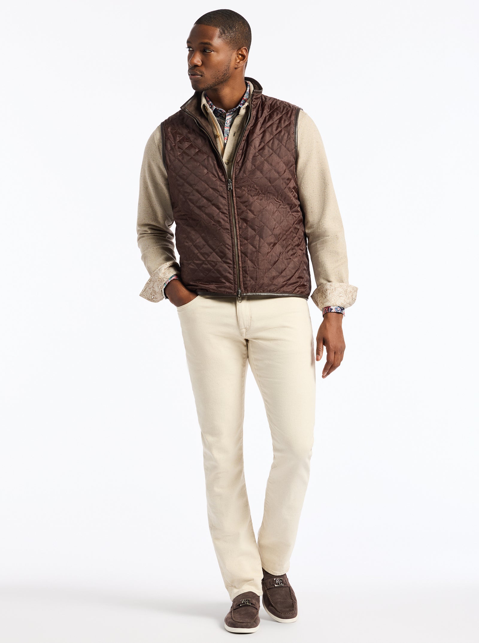 CAUTHORNE LEATHER VEST – Robert Graham