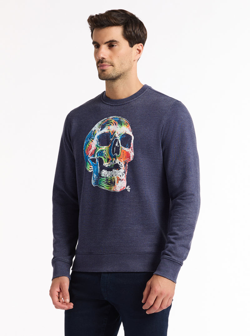 NEON BONES LONG SLEEVE KNIT SHIRT