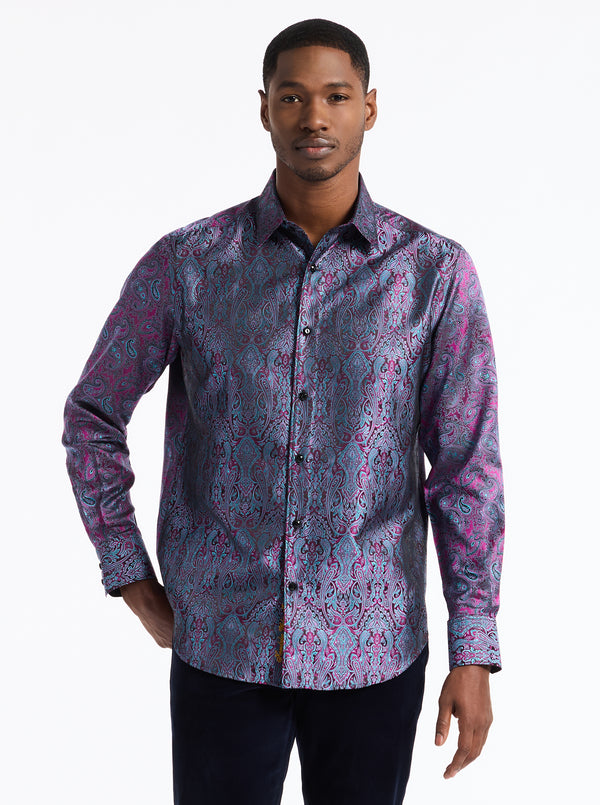 LIMITED EDITION EBONY EMBRACE LONG SLEEVE BUTTON DOWN SHIRT