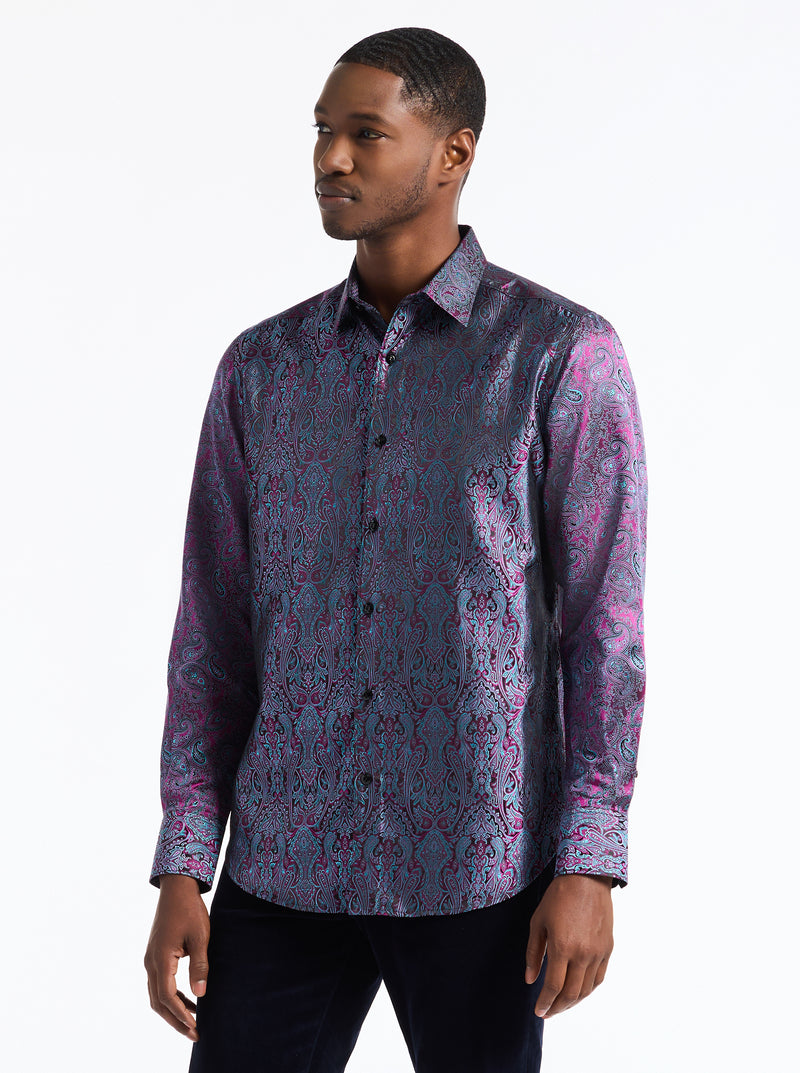 LIMITED EDITION EBONY EMBRACE LONG SLEEVE BUTTON DOWN SHIRT