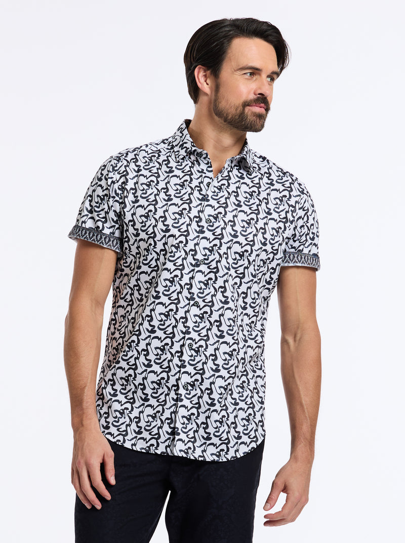 THERON SHORT SLEEVE BUTTON DOWN SHIRT