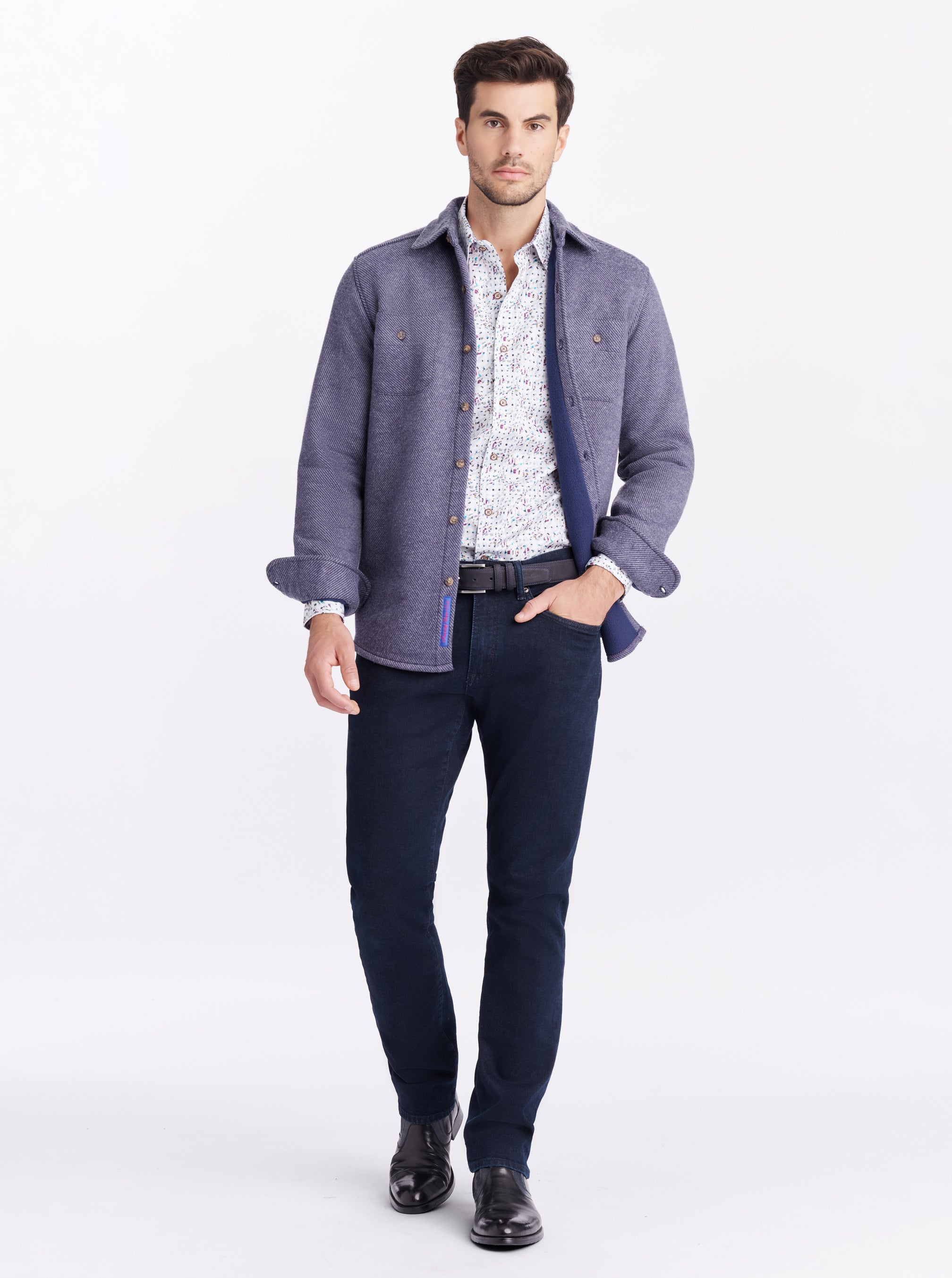 BARFORD LONG SLEEVE KNIT SHIRT JACKET