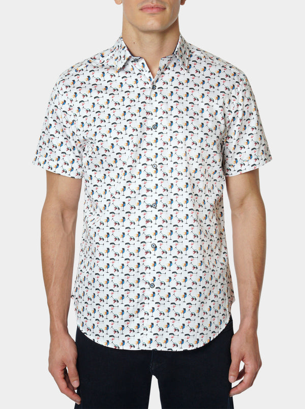HIMES SHORT SLEEVE BUTTON DOWN SHIRT