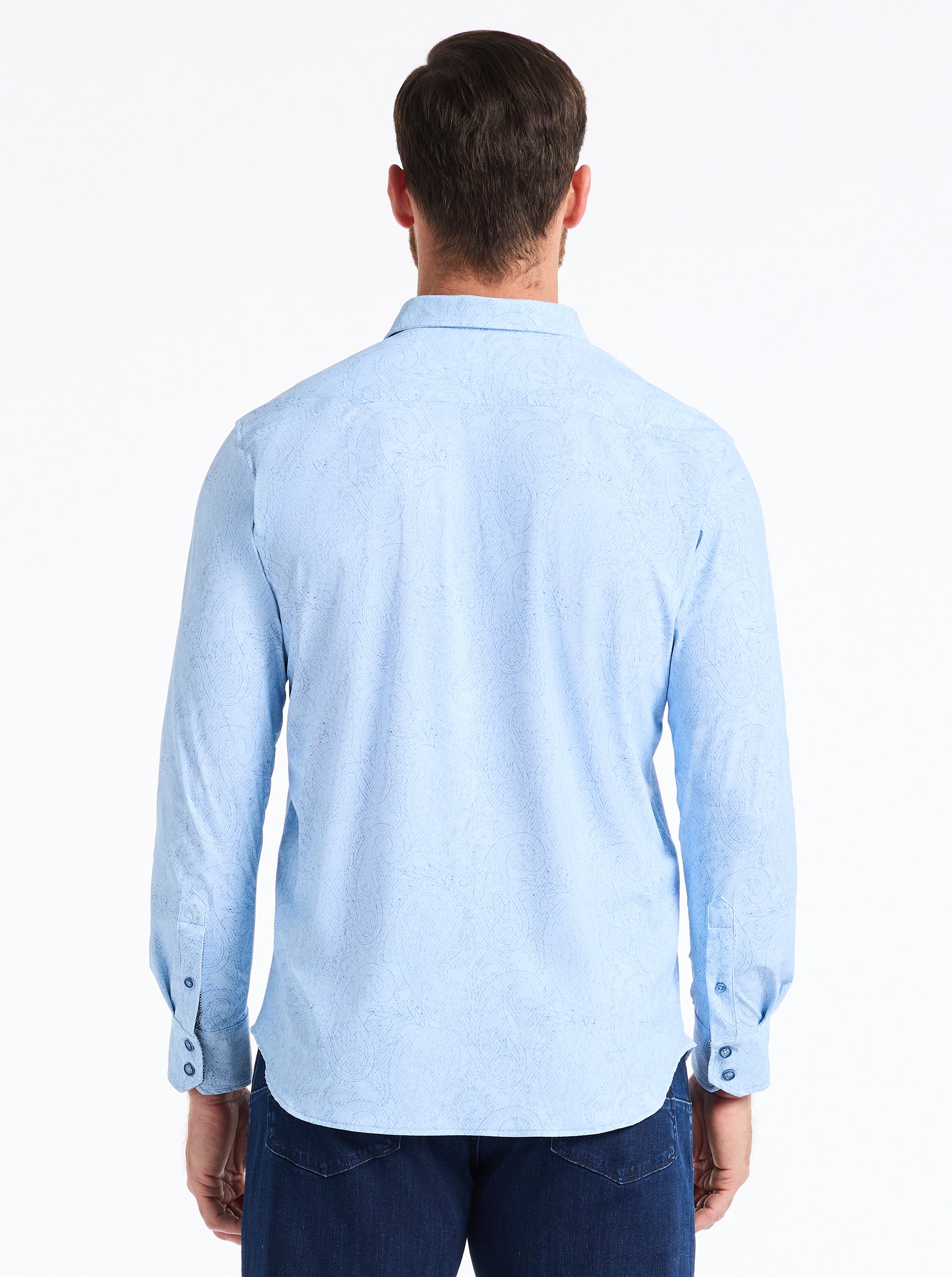 THURSTON LONG SLEEVE BUTTON DOWN KNIT SHIRT