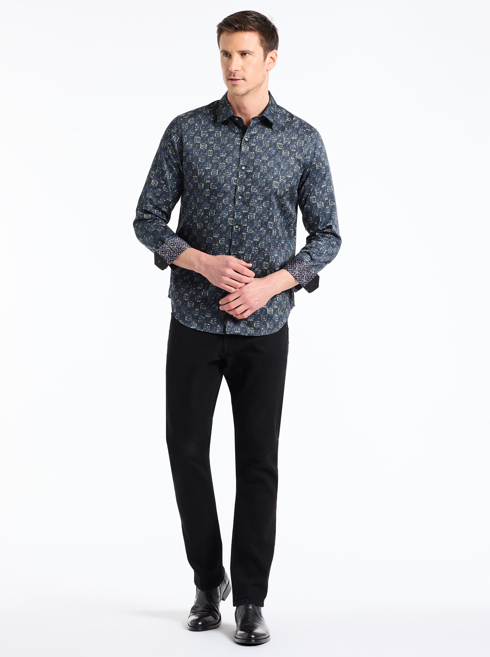 DECKARD LONG SLEEVE BUTTON DOWN SHIRT