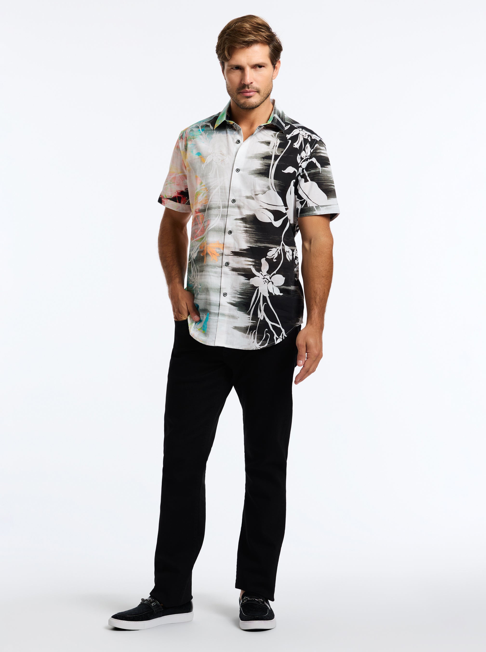 AMALFI SHORT SLEEVE BUTTON DOWN SHIRT