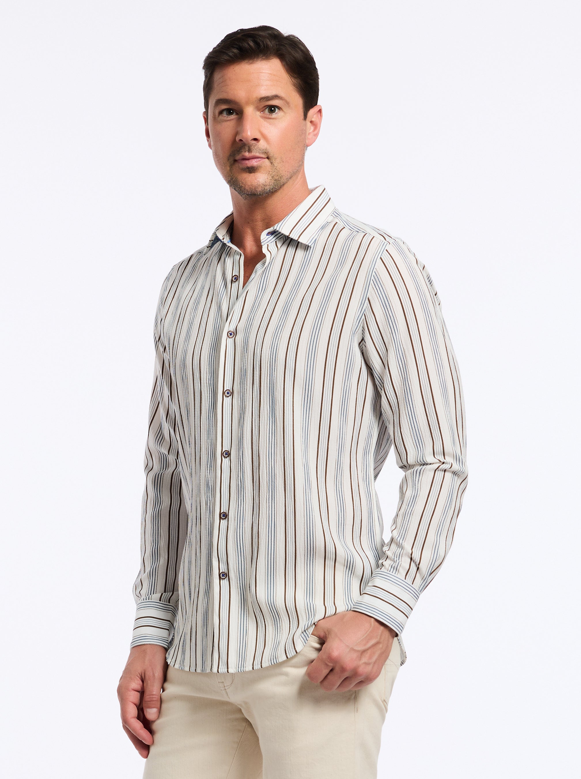 STAMFORD LONG SLEEVE BUTTON DOWN SHIRT