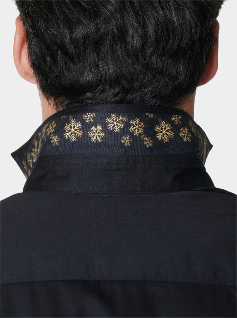 FIREPLACE DRINKS LONG SLEEVE BUTTON DOWN SHIRT
