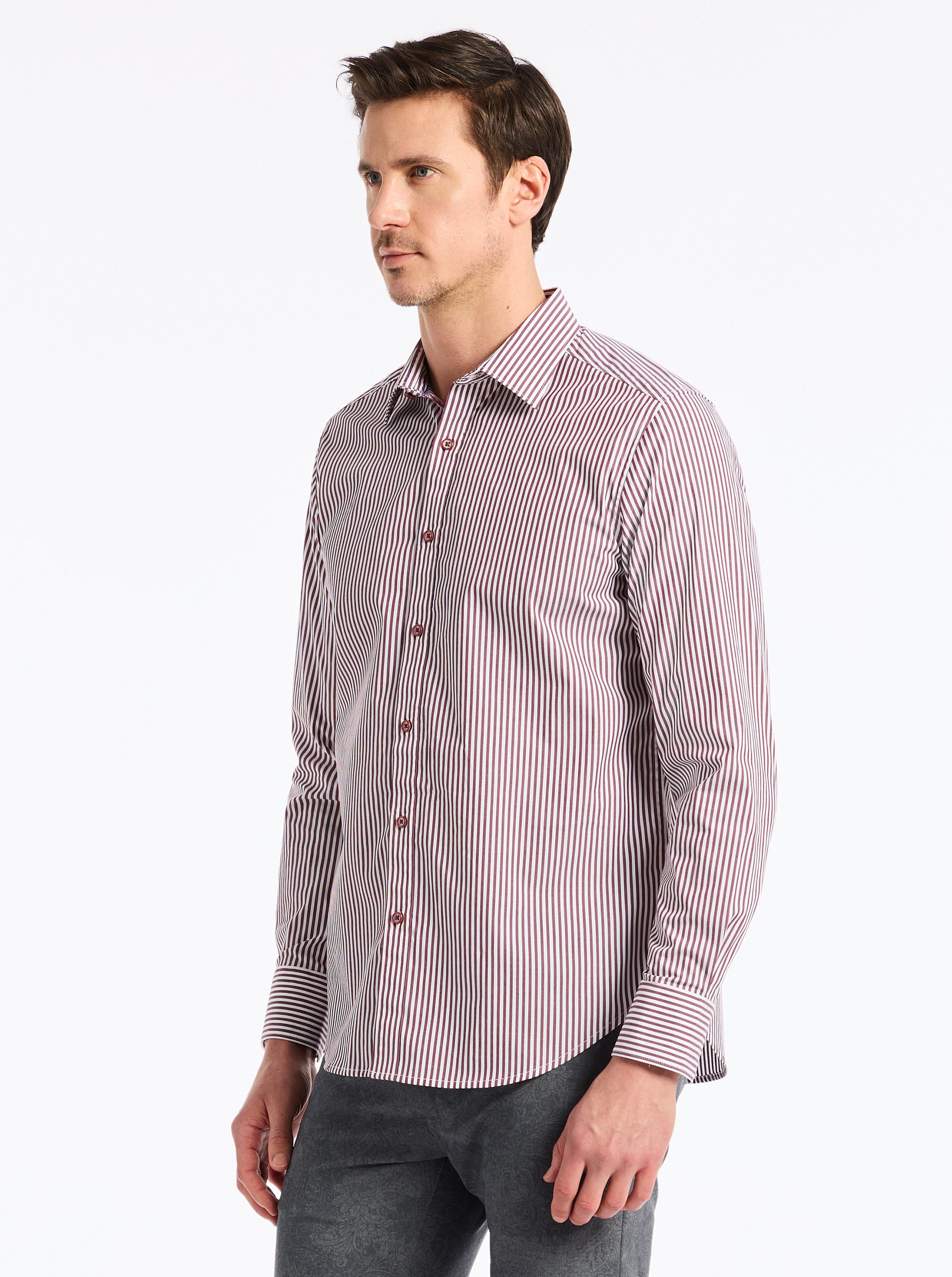 GREENWICH LONG SLEEVE BUTTON DOWN SHIRT