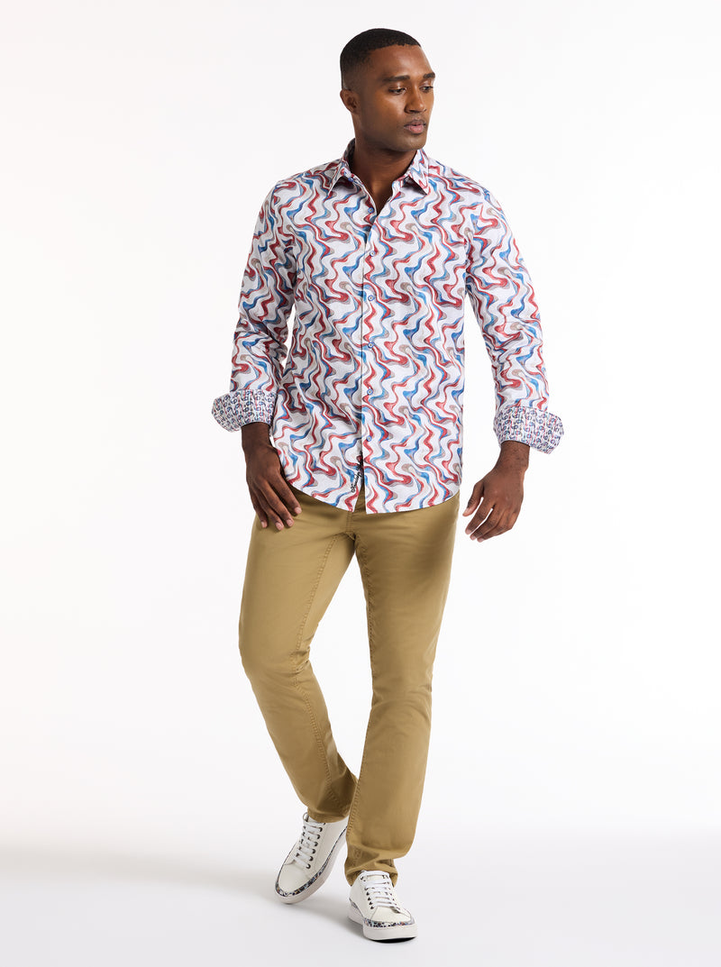 NATE LONG SLEEVE BUTTON DOWN SHIRT