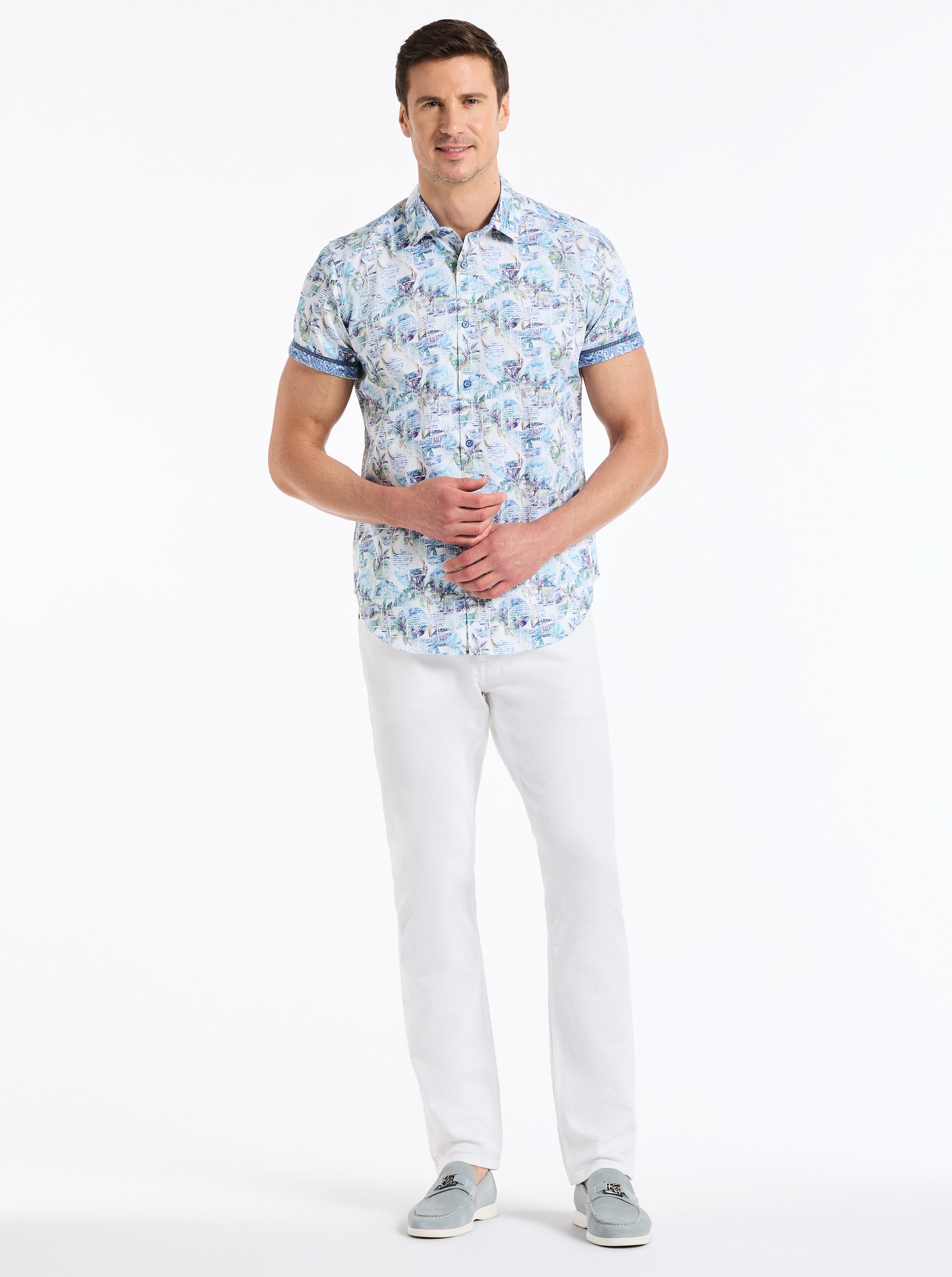 MONROE SHORT SLEEVE BUTTON DOWN SHIRT