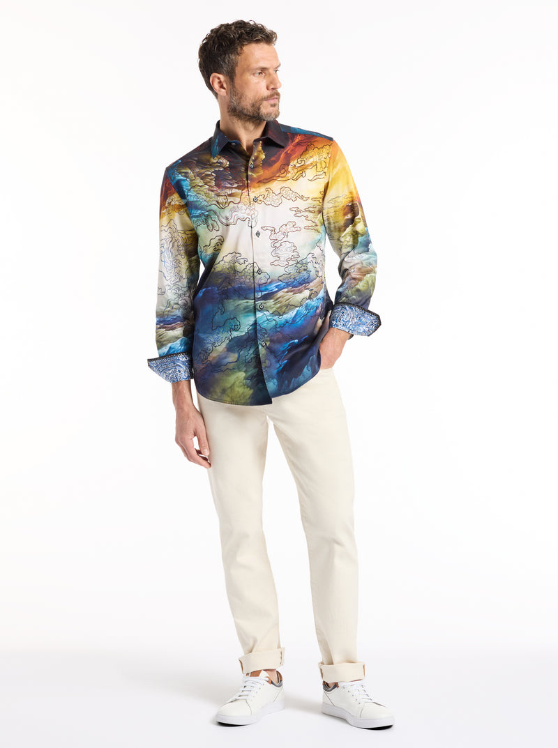 WRATH 2 LONG SLEEVE BUTTON DOWN SHIRT