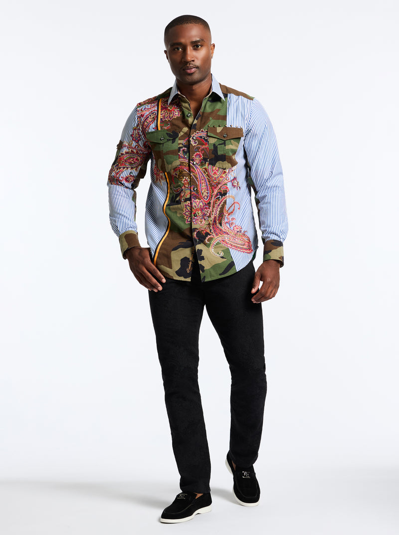 LIMITED EDITION THE LOVE & PEACE LONG SLEEVE BUTTON SHIRT